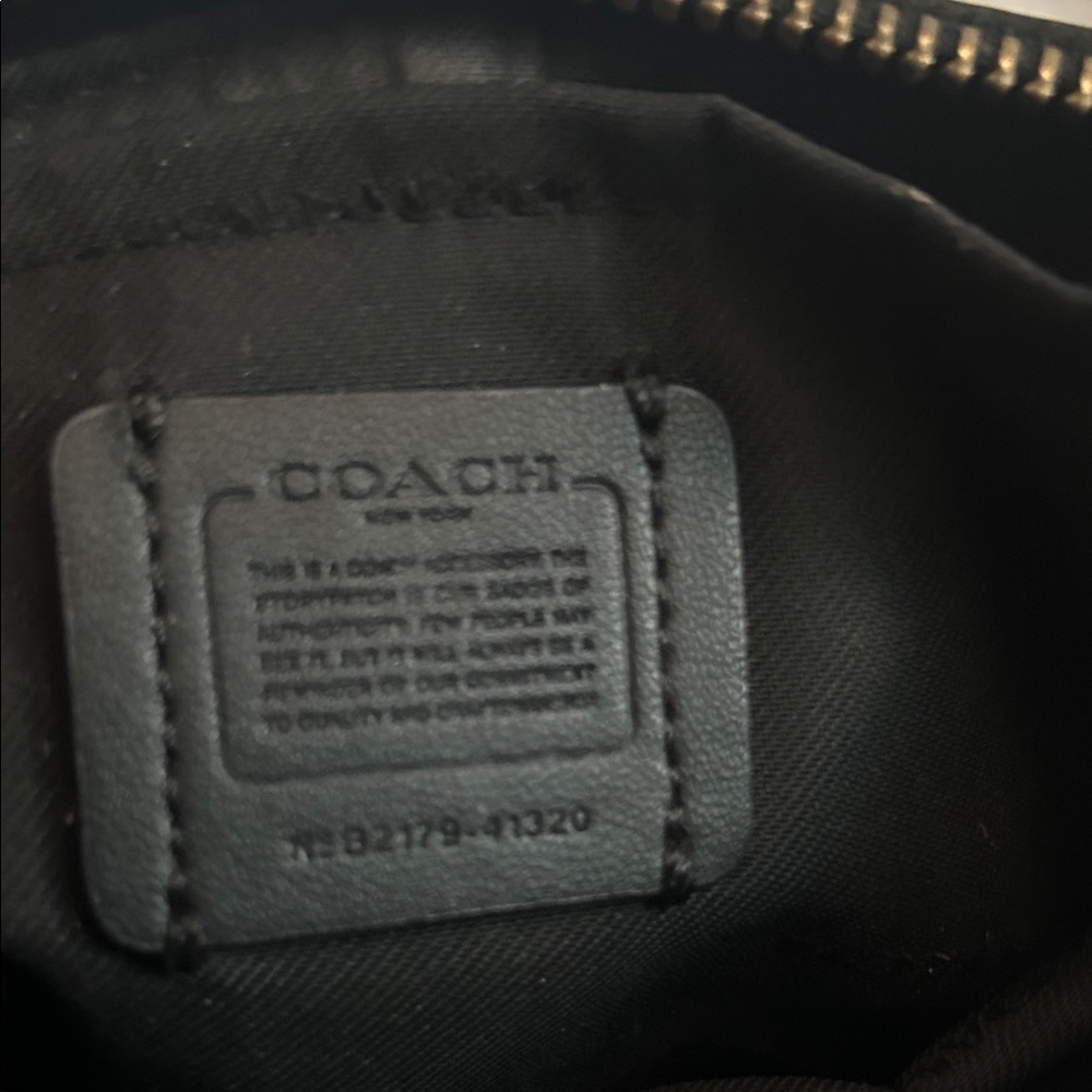 Coach Black Leather Crossbody Bag with Gold Details - Picture 2 of 5
